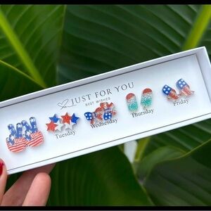 Patriotic earring box set of 5
